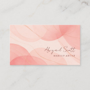 Carte De Visite Moderne Aquarelle Abstraite Chic Rose