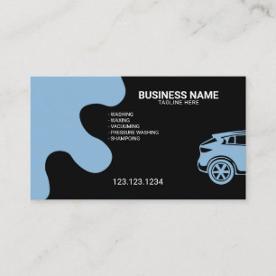 Carte De Visite Moderne Artistic Black Mobile Car Laver & Détail