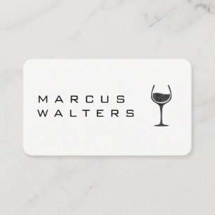 Carte De Visite Moderne avec Icône Verre Vin