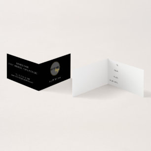 CARTE DE VISITE MODERNE BLACK COMPANY LOGO DOSSIER DE CERTIFICAT