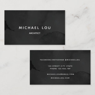 Carte de visite moderne Black Professional
