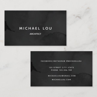 Carte de visite moderne Black Professional
