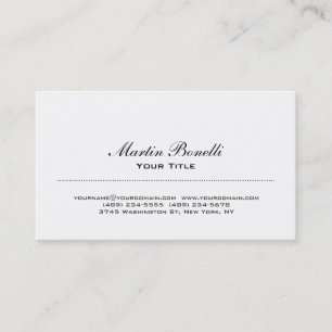 Carte de visite moderne Black & White tendance