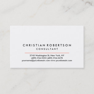 Carte de visite moderne blanc