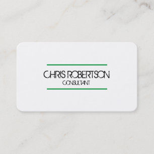 Carte De Visite Moderne Blanc clair attrait Deux côtés minimaliste