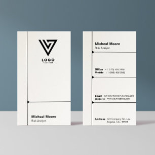 Carte De Visite Moderne Blanc Nettoyant Minimaliste Entreprise Ver