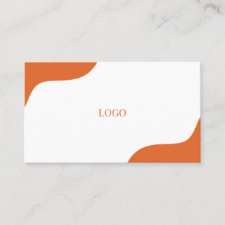 carte de visite moderne blanc orange