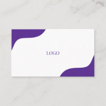 carte de visite moderne blanc violet