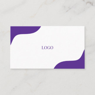 carte de visite moderne blanc violet