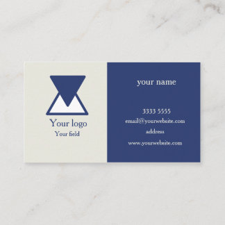 Carte De Visite moderne bleu