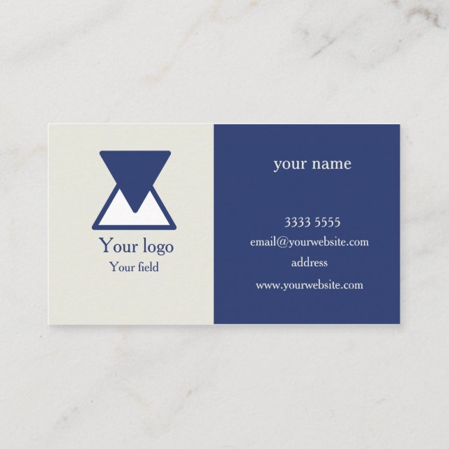 Carte De Visite moderne bleu (Dos)