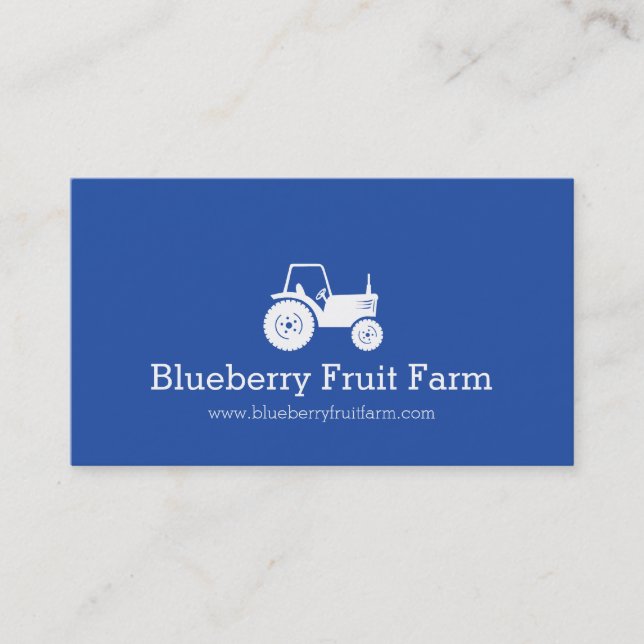 Carte de visite moderne bleu blanc de ferme de (Devant)