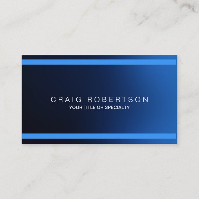 Carte de visite moderne bleu clair (Devant)