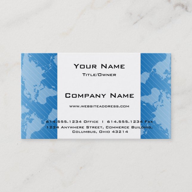 Carte de visite moderne bleu de la carte D3 du (Devant)