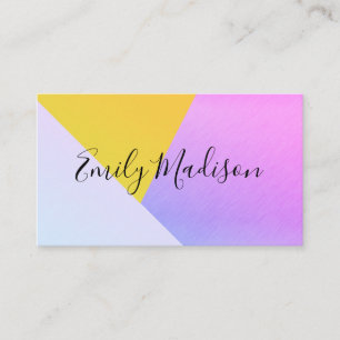 Carte De Visite Moderne / Bloc de couleur / Vibrant