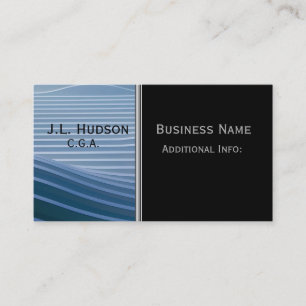 Carte de visite moderne Blue Stripes 3