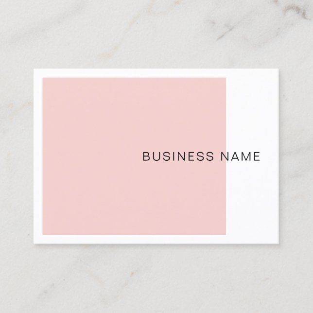 Carte De Visite Moderne Blush Pink Elegant Entreprise Simple Modèl (Devant)