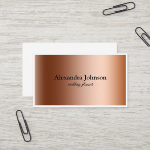 Carte De Visite Moderne Chic blanc et Rose Or Foil Luxe