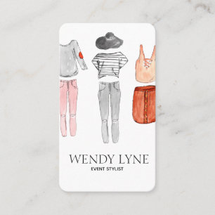 Carte de visite moderne chic de vêtements de mode