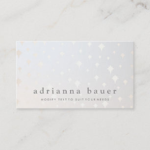 Carte De Visite Moderne Chic Gold Star Motif Gris