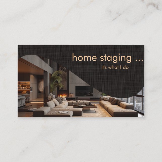 Carte De Visite Moderne Chic Home Stages (Devant)