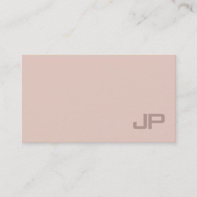 Carte De Visite Moderne Chic Monogram Plain Professional Luxe (Devant)