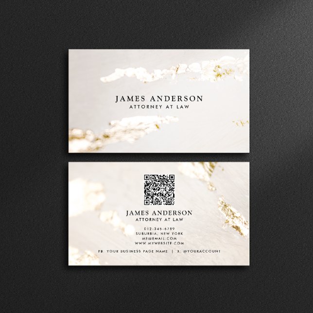 Carte De Visite Moderne Classé Faux Gold Foil Professional (Créateur téléchargé)