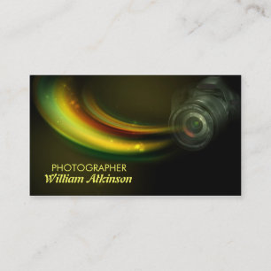 carte de visite moderne coloré de photographe
