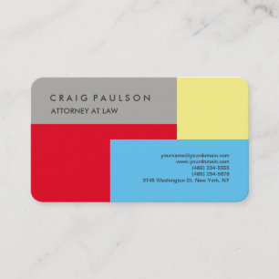 Carte De Visite Moderne coloré élégant minimaliste professionnel é