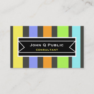 Carte De Visite moderne coloré personnalisé double face