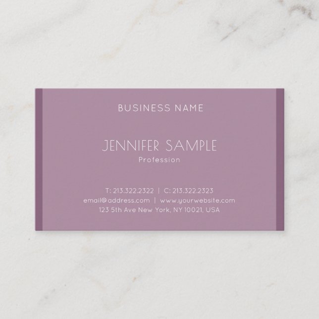 Carte De Visite Moderne créatif élégant design simple professionne (Devant)