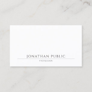 Carte De Visite Moderne Créatif Élégant Simple Modèle Chic Blanc