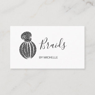 Carte De Visite Moderne Cute Hair Braider, cheveux Salon pour les 