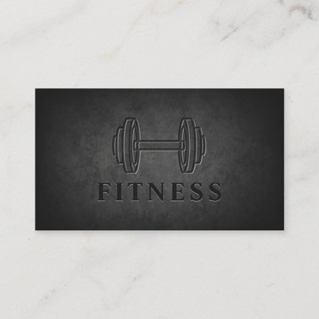 Carte De Visite Moderne Dark Rock Dumbbell Espace de formation per (Devant)