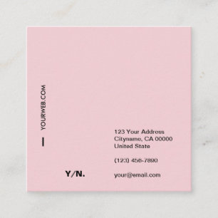 Carte de visite moderne de carré de pastel de