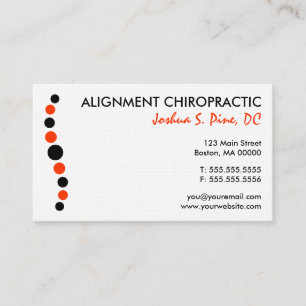 Carte de visite moderne de chiropractie de points