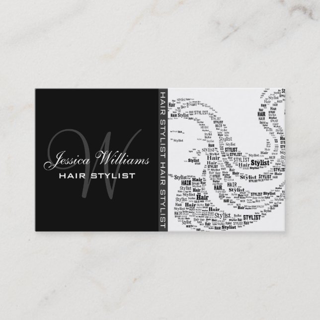 Carte de visite moderne de coiffeur (Devant)