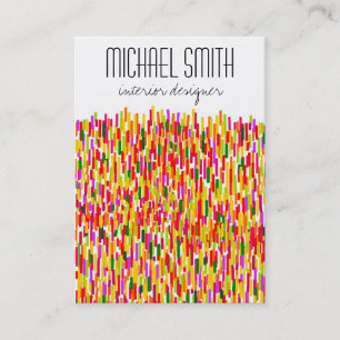 Carte de visite moderne de décorateur coloré