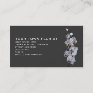 Carte de visite moderne de fleuriste - orchidées
