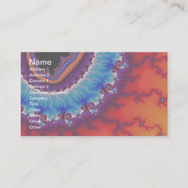 Carte de visite moderne de Geode (Devant)