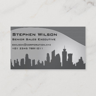 Carte de visite moderne de gris d'horizon