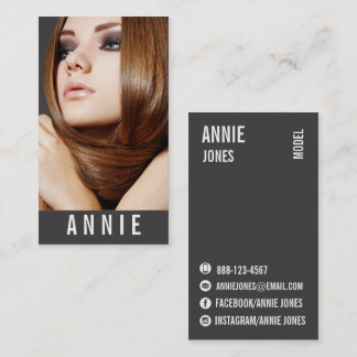 Carte De Visite ★ moderne de Headshot de Styliste en