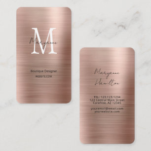 Carte de visite moderne de la boutique Rose Gold