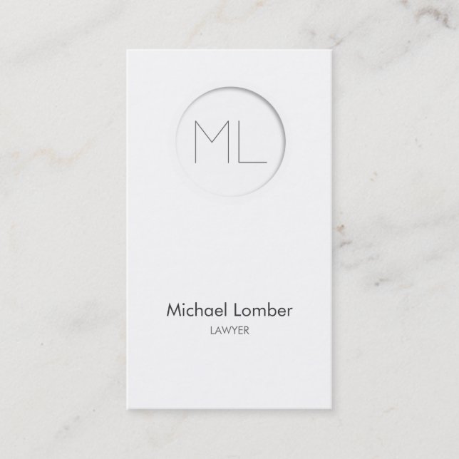 Carte de visite moderne de Minimalistic (Devant)