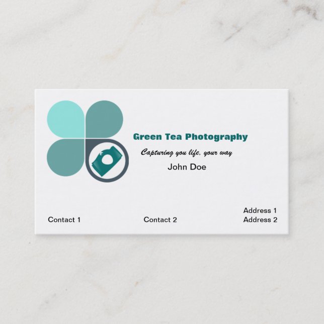 Carte de visite moderne de photographe (Devant)