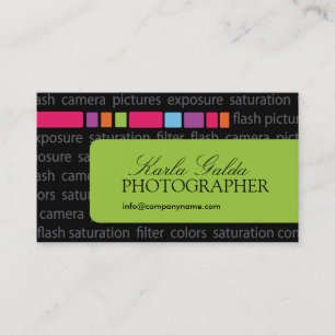 Carte de visite moderne de photographe