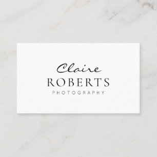 carte de visite moderne de photographe du