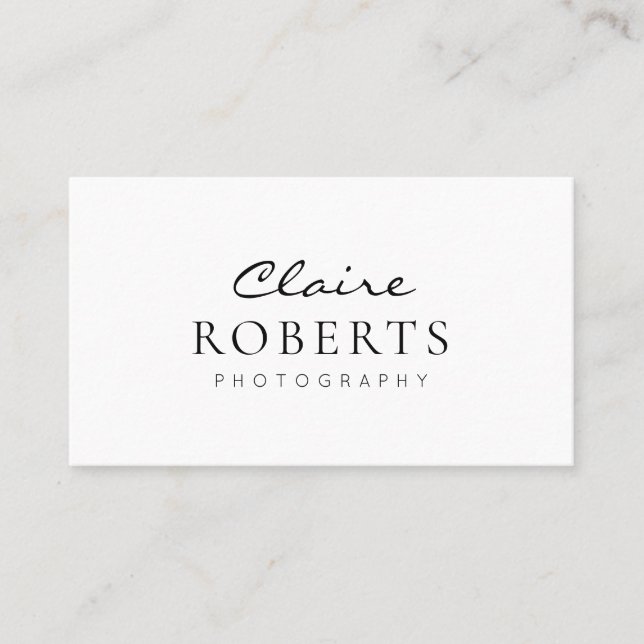 carte de visite moderne de photographe du (Devant)