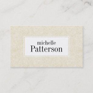 Carte de visite moderne de suède de texture crème