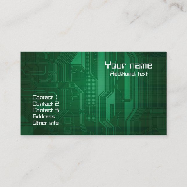 Carte de visite moderne de thème de technologie (Devant)